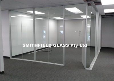 Internal office fit out using 10.38 Clear Laminated Safety Glass